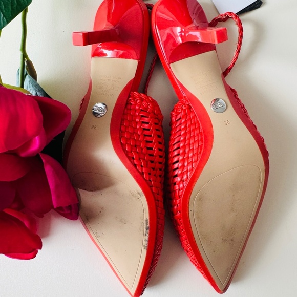Zara Orange woven heels - Picture 3 of 6